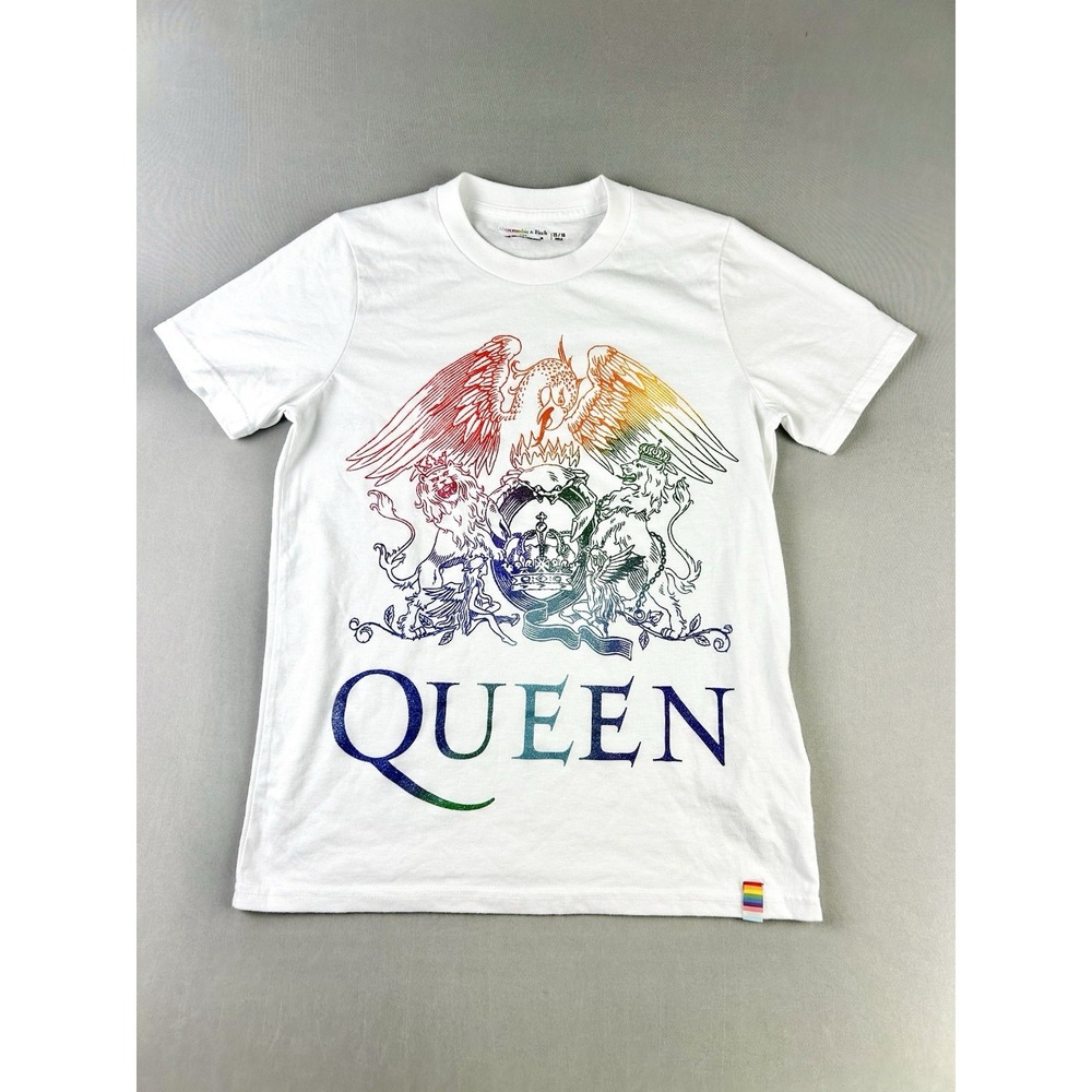 Abercrombie & Fitch Juniors Size 15/16 Trevor Project Queen Band Logo Shirt‎